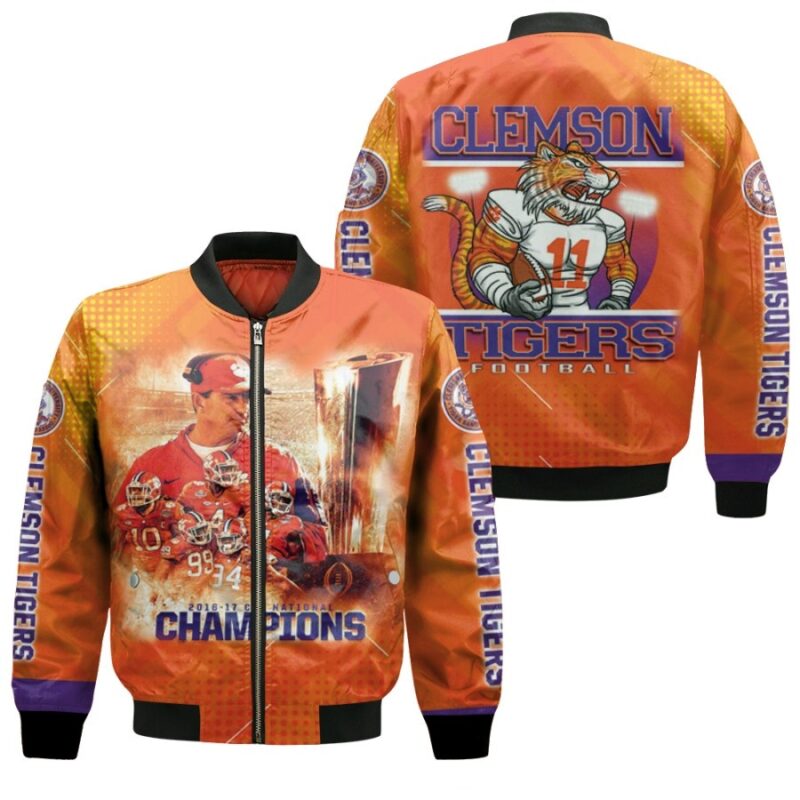 Clemson Tigers 2021 NCAA 2016 2017 CFP National Champions Gift For Clemson Fans Bomber Jacket BJ00791