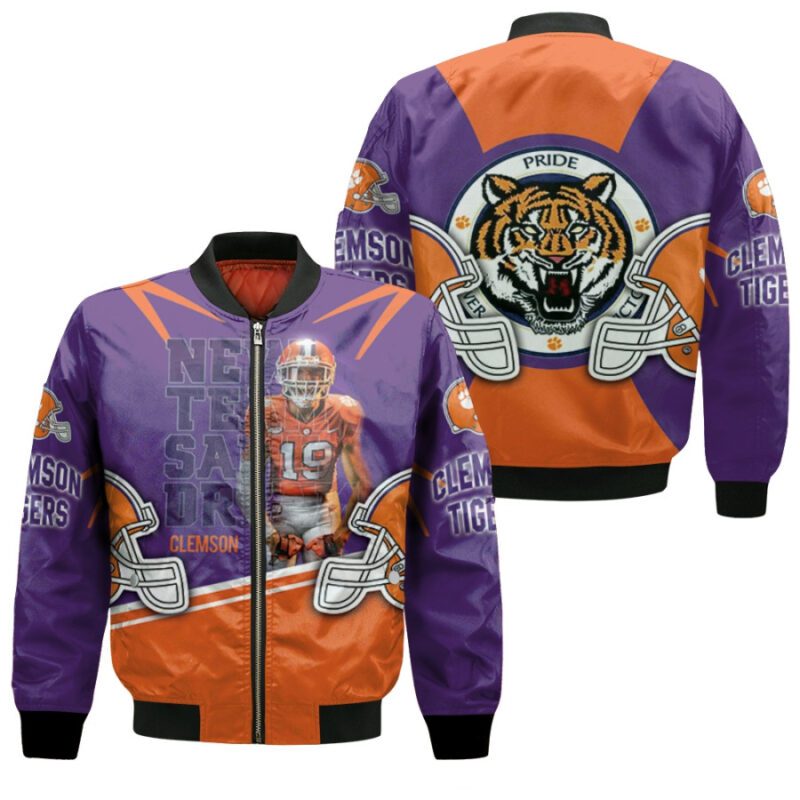 Clemson Tigers 2021 NCAA DeMonte Capehart 19 NFL American Football Gift For Clemson Fans Bomber Jacket BJ04276