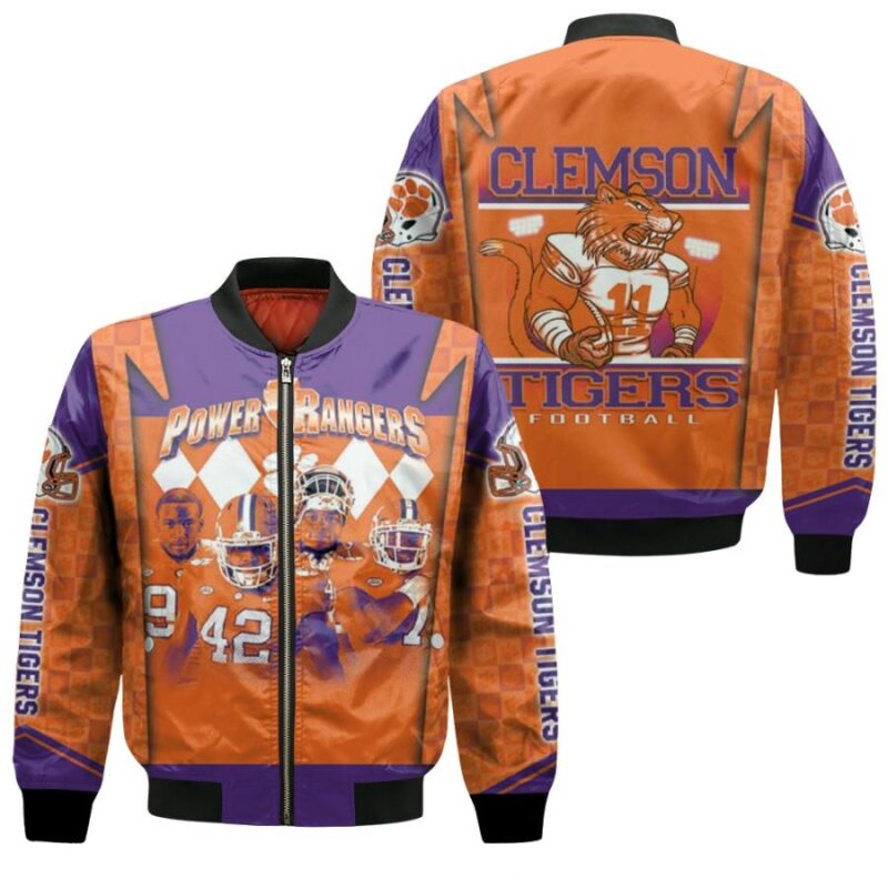 Clemson Tigers 2021 NCAA Power Rangers NFL Legends American Football Gift For Clemson Fans Bomber Jacket BJ04278