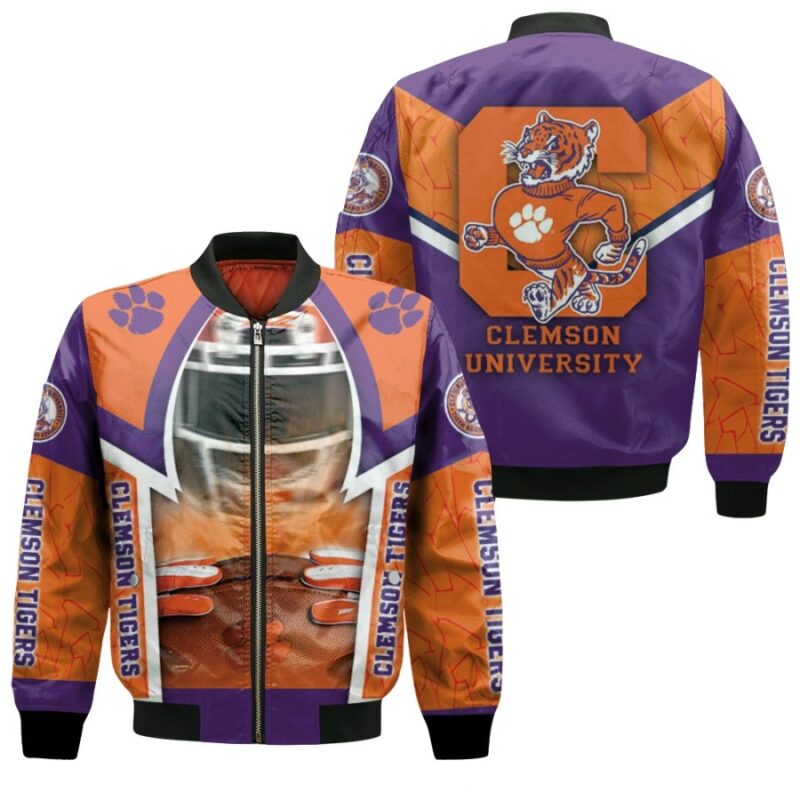 Clemson Tigers 2021 NCAA The Tiger Mascot NFL American Football Gift For Clemson Fans Bomber Jacket BJ00665