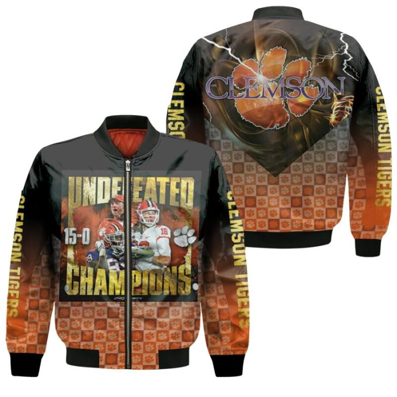 Clemson Tigers 2021 NCAA Undefeated Champions NFL Legends Gift For Clemson Fans Bomber Jacket BJ04279