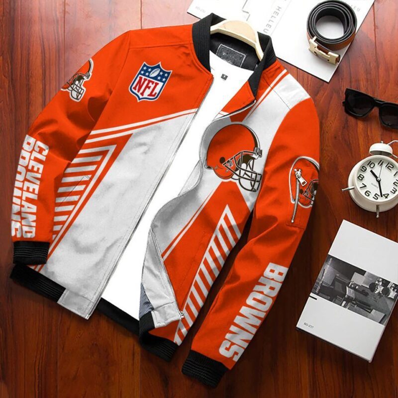 Cleveland Browns Bomber Jacket 351 Sport Hot Trending Hot Choice Design Beautiful BJ02203
