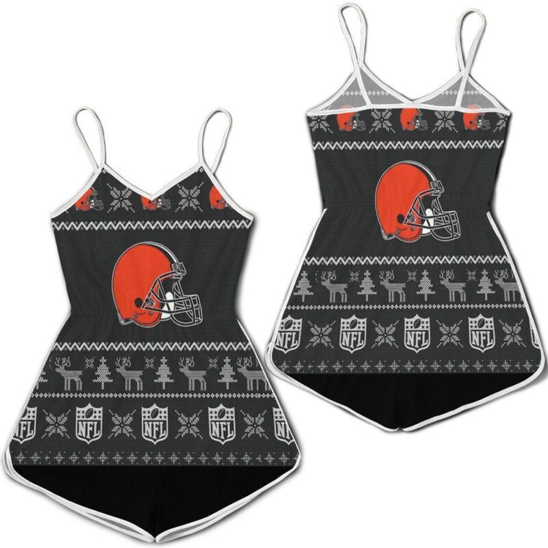 Cleveland Browns Ugly Sweatshirt Christmas 3D Romper RJ03323