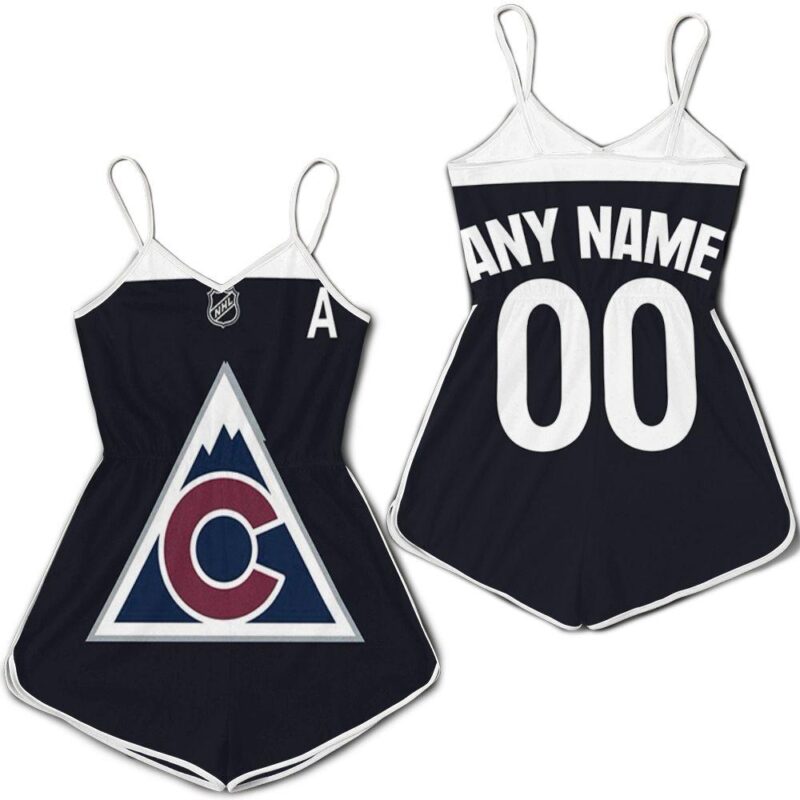 Colorado Avalanche NFL Ice Hockey Logo Team 2020 Navy Jersey Custom Gift For Avalanche Fans Romper Jumpsuit RJ00370