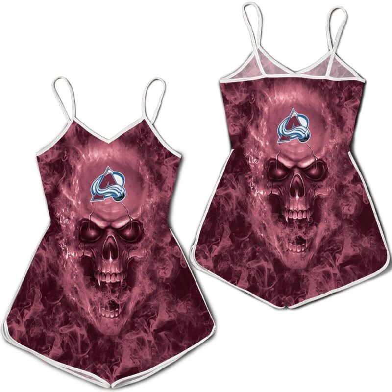 Colorado Avalanche NHL Fans Skull Romper RJ02787