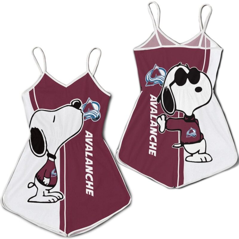 Colorado Avalanche Snoopy Lover 3D Printed Romper RJ03032