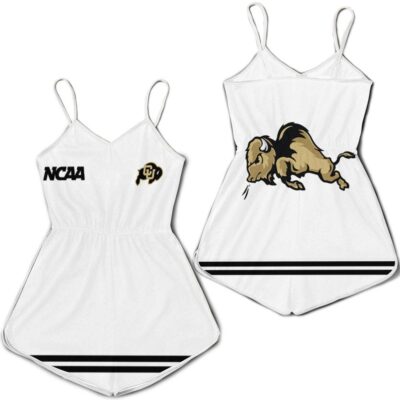Colorado Buffaloes Ncaa Classic White With Mascot Logo Gift For Colorado Buffaloes Fans Romper Jumpsuit RJ05538