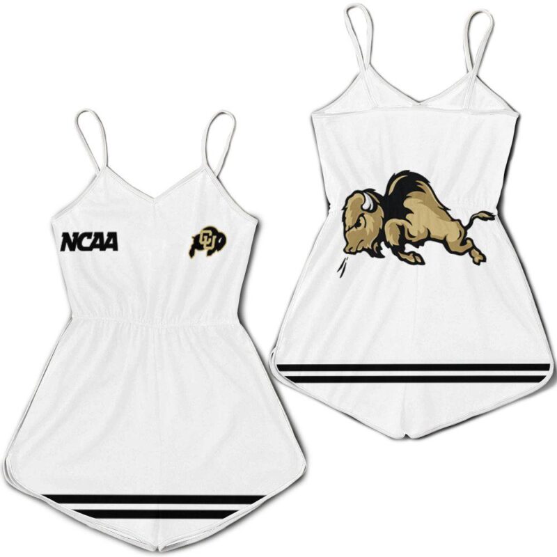 Colorado Buffaloes Ncaa Classic White With Mascot Logo Gift For Colorado Buffaloes Fans Romper Jumpsuit RJ05538