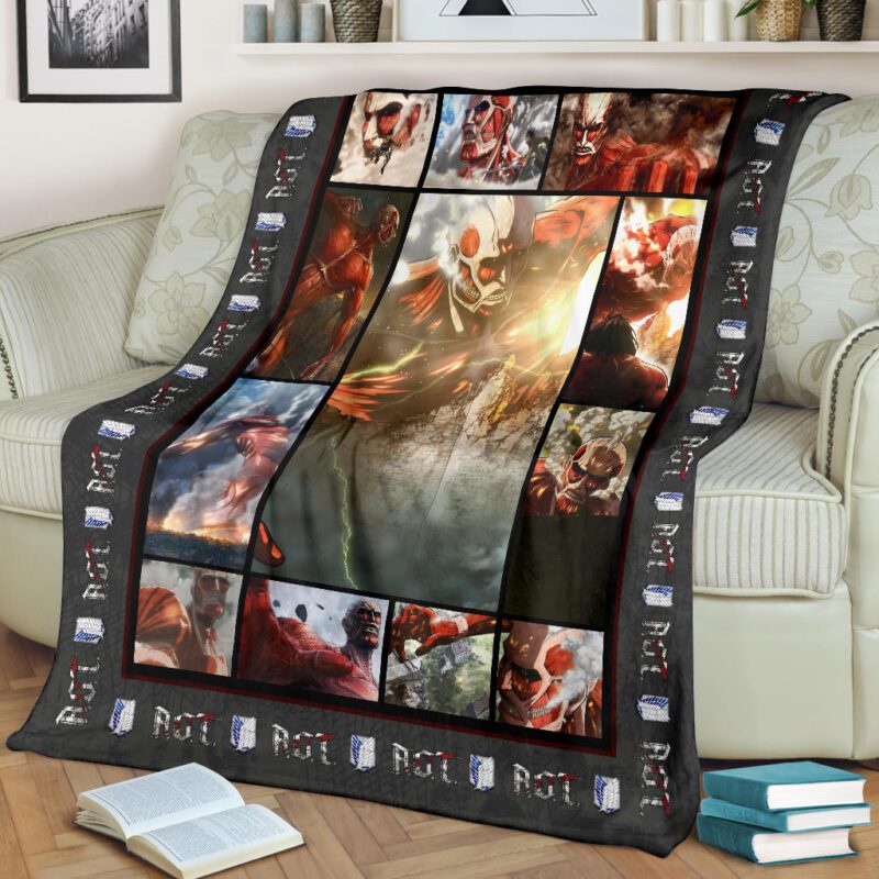 Colossus Titan Attack On Titan Fleece Blanket Anime Home Decor Custom For Fans 1