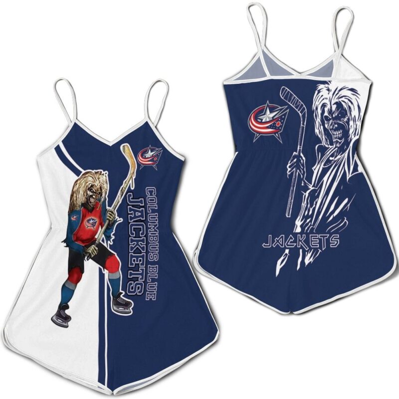 Columbus Blue Jackets And Zombie For Fans Romper RJ03193