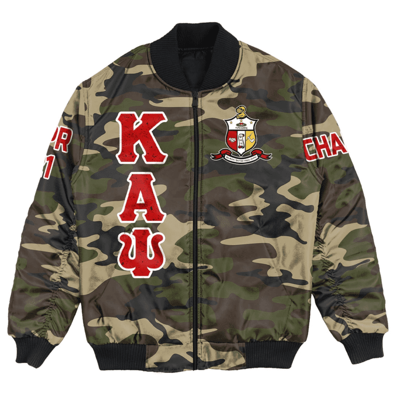 (Custom) Africa Zone Jacket - Kappa Alpha Psi Camouflage Bomber Jackets BJ03194