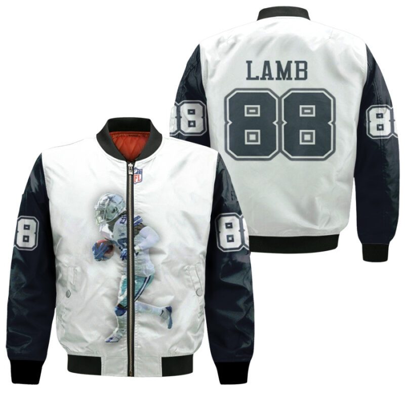 Dallas Cowboys CeeDee Lamb 88 NFL Legendary Captain American Football Gift For Cowboys Fans Bomber Jacket BJ00498