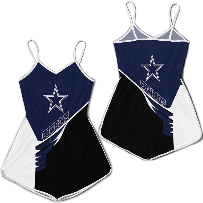 Dallas Cowboys Logo Tanktop Legging 3d Romper RJ04053