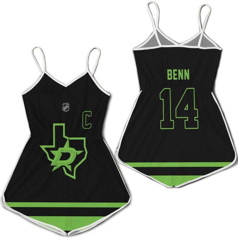 Dallas Stars Jamie Benn Nhl 2020 Black Jersey Inspired Romper RJ02084