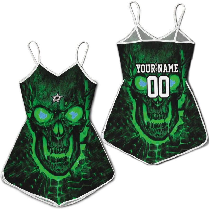 Dallas Stars Skull 3d Personalized Romper RJ02563