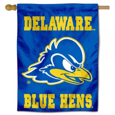 Delaware Blue Hens Double Sided House Flag H0526