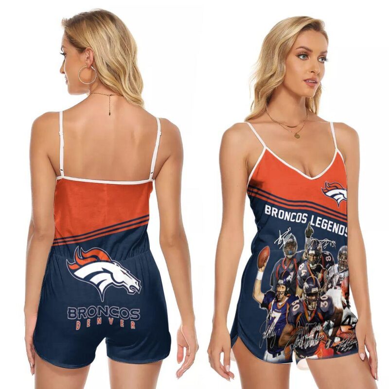 Denver Broncos NFL American Football Team Logo Gift For Denver Broncos Fans America Football Lovers 1 V-neck Romper Jumpsuit RJ01078