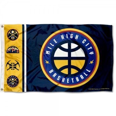 Denver Nuggets Mile High City Logo 3x5ft Wall Flag Banner Flag Outdoor Flag BF369