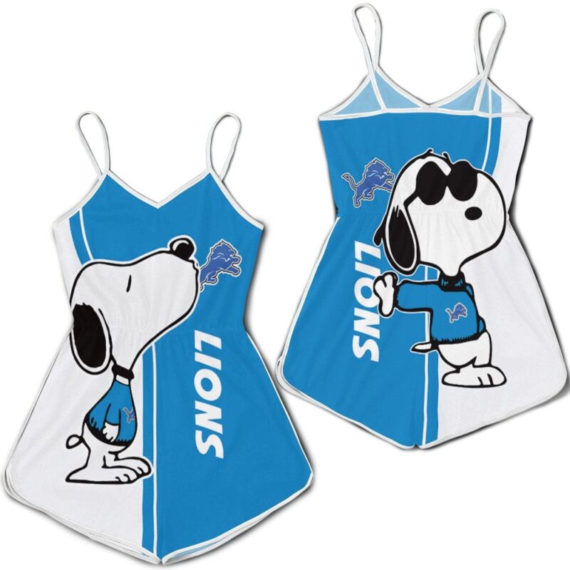 Detroit Lions Snoopy Lover 3D Printed Romper RJ03026