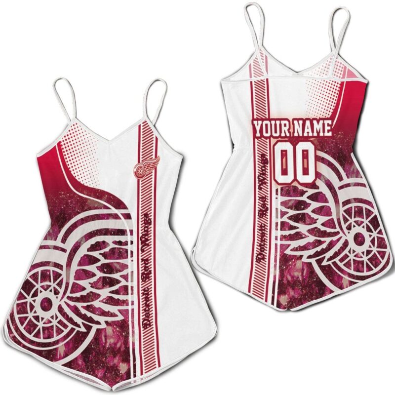 Detroit Red Wings Nhl 3d Personalized Romper RJ02587