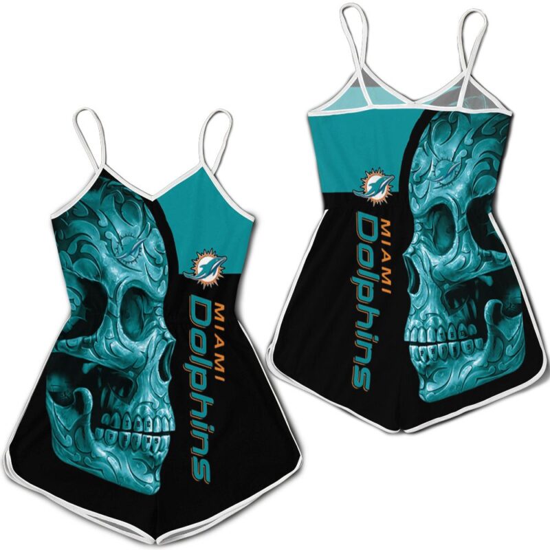 Dolphins Nfl Skull 3d jersey Romper RJ04585