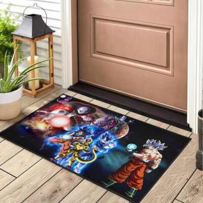 Dragon Ball Anime DB Main Characters Super Saiyan In Universe Door Mat Welcome Mat 2
