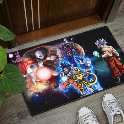 Dragon Ball Anime DB Main Characters Super Saiyan In Universe Door Mat Welcome Mat 3