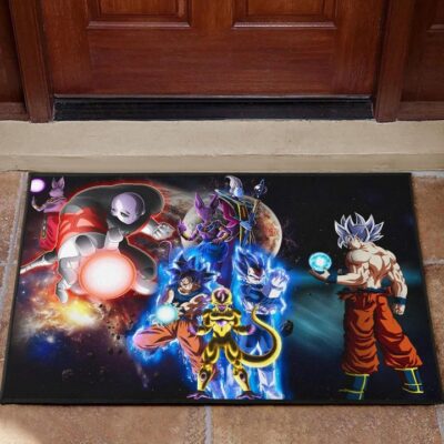 Dragon Ball Anime DB Main Characters Super Saiyan In Universe Door Mat Welcome Mat