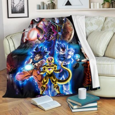 Dragon Ball Anime DB Main Characters Super Saiyan In Universe Fleece Blanket
