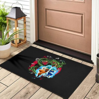 Dragon Ball Anime Door Mat DB Goku Vegeta Blue Power Vapor With Shernon Dragon Door Mat Welcome Mat 2