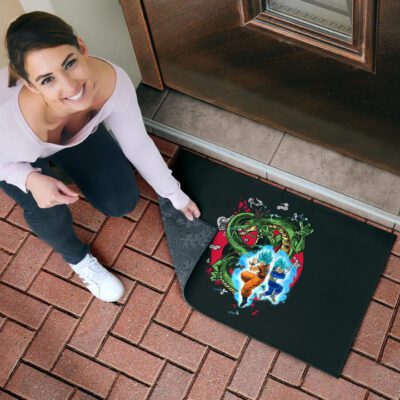Dragon Ball Anime Door Mat DB Goku Vegeta Blue Power Vapor With Shernon Dragon Door Mat Welcome Mat 4