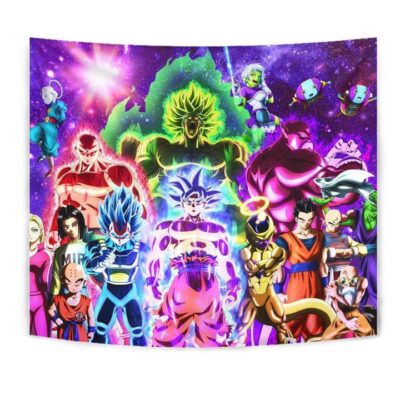 Dragon Ball Anime Tapestry - DB Full Characters Powerful Burst Limit Tapestry Wall Hanging