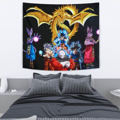 Dragon Ball Anime Tapestry - DB Goku Vs Villains Golden Shenron Dragon Tapestry Wall Hanging 2 Dragon Ball Anime Tapestry DB Goku Vs Villains Golden Shenron Dragon Tapestry Wall Hanging 2