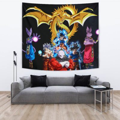Dragon Ball Anime Tapestry - DB Goku Vs Villains Golden Shenron Dragon Tapestry Wall Hanging 3 Dragon Ball Anime Tapestry DB Goku Vs Villains Golden Shenron Dragon Tapestry Wall Hanging 3