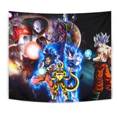Dragon Ball Anime Tapestry - DB Main Characters Super Saiyan In Universe Tapestry Wall Hanging