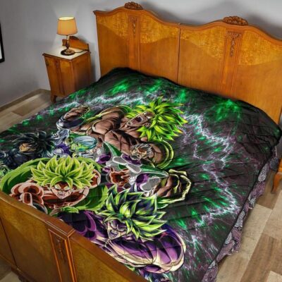 Dragon Ball Anime Tapestry DB Villains Broly Super Saiyan Full Power Quilt Blanket 10