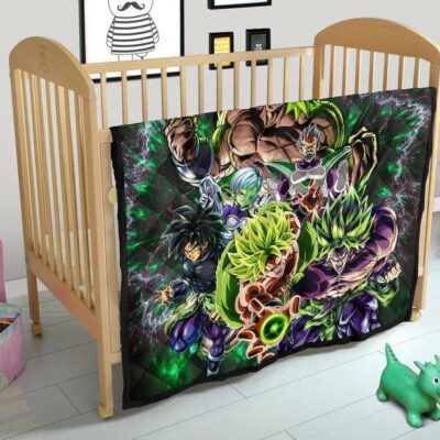 Dragon Ball Anime Tapestry DB Villains Broly Super Saiyan Full Power Quilt Blanket 11