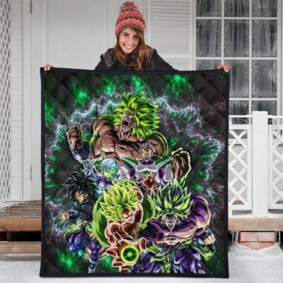 Dragon Ball Anime Tapestry DB Villains Broly Super Saiyan Full Power Quilt Blanket 2