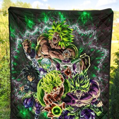 Dragon Ball Anime Tapestry DB Villains Broly Super Saiyan Full Power Quilt Blanket 3