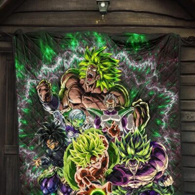 Dragon Ball Anime Tapestry DB Villains Broly Super Saiyan Full Power Quilt Blanket 4