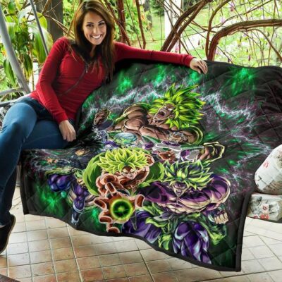 Dragon Ball Anime Tapestry DB Villains Broly Super Saiyan Full Power Quilt Blanket 6