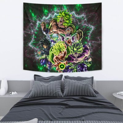 Dragon Ball Anime Tapestry DB Villains Broly Super Saiyan Full Power Tapestry Wall Hanging 2