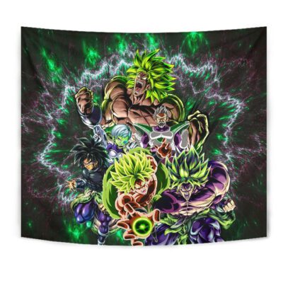Dragon Ball Anime Tapestry - DB Villains Broly Super Saiyan Full Power Tapestry Wall Hanging