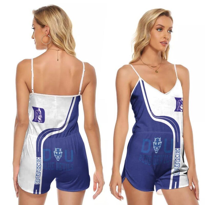 Duke Blue Devils Duke University Basketball Athletic Team Logo Gift For Duke Fans V-neck Romper Jumpsuit RJ00602