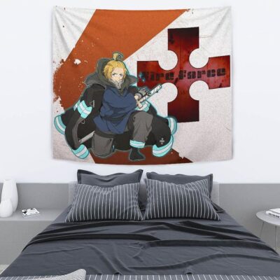 Fire Force Anime Tapestry Arthur Boyle Shining Blue Coat With Wood Sword Tapestry Wall Hanging 2 Fire Force Anime Tapestry Arthur Boyle Shining Blue Coat With Wood Sword Tapestry Wall Hanging 2