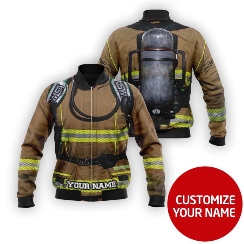 Firefighter Gear Msa Fire Extinguisher Fire Protection Equipment 3D Personalized Design Style Gift With Custom Name For Firefighters Bomber Jacket BJ03729