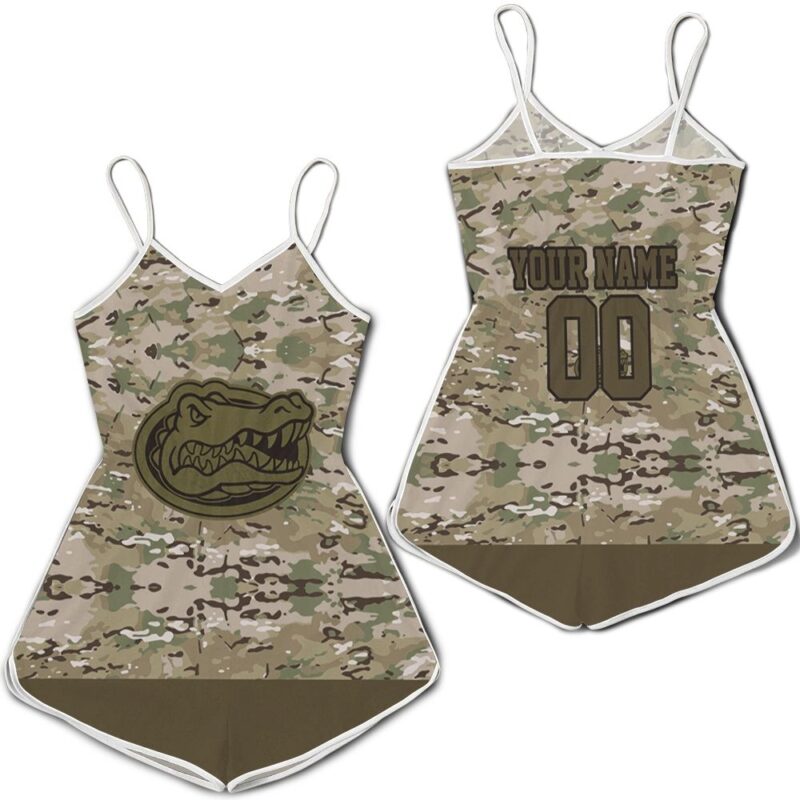 Florida Gators Camo Pattern For Gators Lover 3d Personalized Romper RJ02310