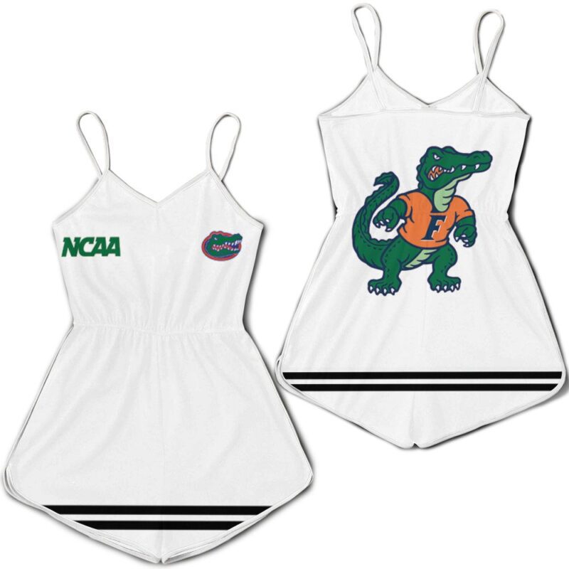 Florida Gators Ncaa Classic White With Mascot Logo Gift For Florida Gators Fans Romper Jumpsuit RJ01619