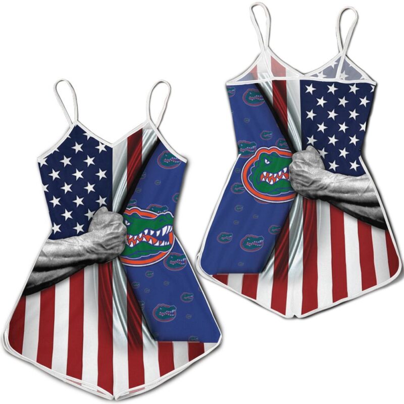 Florida Gators american flag ripped 3d jersey Romper RJ04471