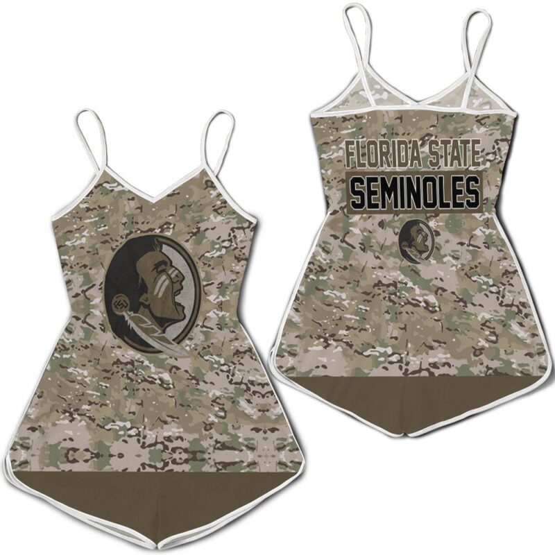 Florida State Seminoles Camo Pattern 3d jersey Romper RJ04532